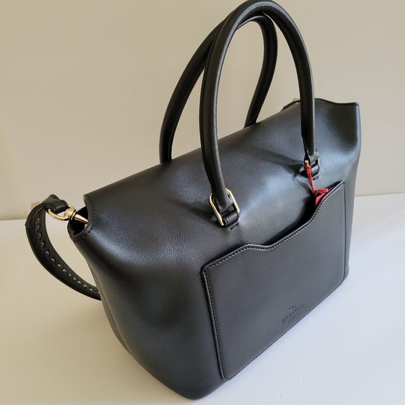 Big Sale! VALENTINO GARAVANI Demilune Studded Large Leather Tote Bag - Picture 10 of 17